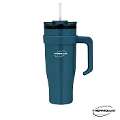 【THERMOcafe’ 凱菲】不銹鋼吸管保冷杯1200ml(TCHC-1200-DB)_靛海藍