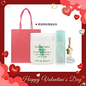 ARDEN 雅頓 綠茶香氛保養禮[蜜滴舒體霜(500ml)+淡香水(100ml)+愛心擴香掛飾]-附精品禮袋-國際航空版