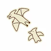 【日本EL COMMUN】恐龍家族 造型貼紙2入組 ‧ 無齒翼龍