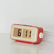 Mooas韓國LED復古翻頁鐘 經典紅