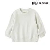 【MUJI 無印良品】幼兒容易穿脫裏毛圓領衫 80 淺綠