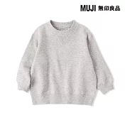 【MUJI 無印良品】幼兒容易穿脫裏毛圓領衫 80 灰色