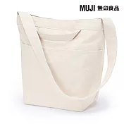 【MUJI 無印良品】帆布肩背托特包 原色