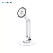【VOKAMO】MagStand 合金磁吸多角度兩段式手機支架 太空銀
