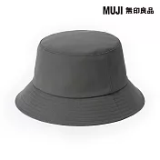 【MUJI 無印良品】透氣撥水加工附防水膠條平頂有簷帽56.5-59cm 墨灰
