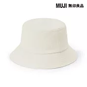 【MUJI 無印良品】透氣撥水加工附防水膠條平頂有簷帽56.5-59cm 象牙白