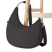 《TRAVELON》Runways 3層防盜斜背彎月包 - 月影灰