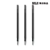 【MUJI 無印良品】可擦膠墨筆芯(3入)/黑0.5