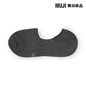 【MUJI 無印良品】男腳跟防滑輕薄隱形襪25-27cm 墨灰