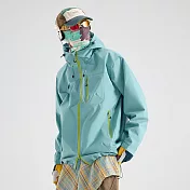 【AnZa】男女大尺碼 連帽防潑水衝鋒外套 2XL~3XL(5色) 2XL 水綠