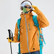 【AnZa】男女大尺碼 連帽防潑水衝鋒外套 2XL~3XL(5色) 2XL 橙色