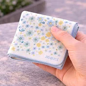 【日本現代百貨】merci 浪漫花系 純棉手帕 ‧ 花海藍