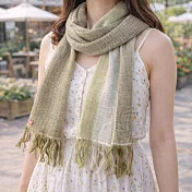 【日本ORIM今治毛巾】純棉輕透 流蘇今治薄圍巾 ‧ 抹綠