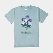 【MsMore】 《自訂款》潮汐美學紫色花語圓領T恤# 127142 S 藍色