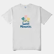 【MsMore】 《自訂款》復古鬱金香圓領T恤# 127147 S 白色