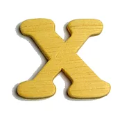 英文字母(木質素材)-X