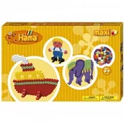 《Hama 幼兒大拼豆》幼兒小手創意 900 顆大拼豆禮盒-大象板、男孩板、船板