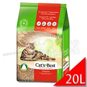 【Cat’s Best 凱優】紅標-經典凝結木屑砂-20L