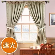 棉花田【蔓妮】素色壓花穿掛兩用遮光窗簾-金色(270x165cm) 金色
