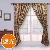 棉花田【法爾】印花仿麂皮穿掛兩用遮光窗簾-(270x230cm)