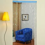 棉花田【星辰】時尚圓片造型門簾-水漾藍(90x150cm) 水漾藍