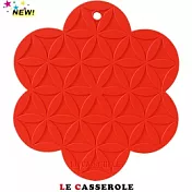 【le casserole】花開富貴矽膠止滑隔熱墊(胭脂紅)