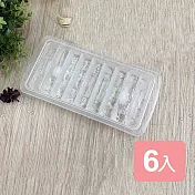 《真心良品》皇家拿鐵附蓋9格製冰收納盒-6入組 透明色