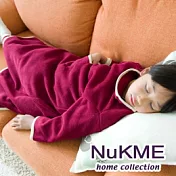 棉花田【NuKME】兒童時尚創意保暖袖毯-葡萄紅 葡萄紅