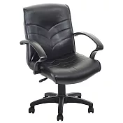 GXG 短背皮面 電腦椅 TW-1007E黑色