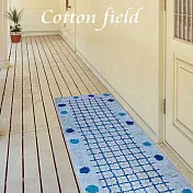 棉花田【點點-藍】純棉提花走道毯(45x135cm)