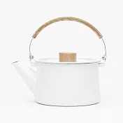 【kaico】簡約風 琺瑯茶壺1.45公升(日本製)白色