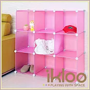 【ikloo】diy傢俱9格收納櫃/組合櫃 甜心粉