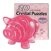 3D Crystal Puzzles 幸福小粉豬 立體水晶拼圖(16cm系列-94片)