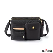 satana - 簡單生活斜肩包 - 黑色