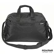 AOKANA奧卡納 臺灣製造 YKK拉鍊 防潑水尼龍大型旅行袋 (時尚黑) 02-021