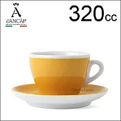d’ANCAP Torino 拿鐵咖啡杯盤組-黃色 320cc (1杯1盤) HG9378