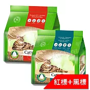 【Cat’s Best 凱優】凝結砂超值組-紅標10L+黑標8L