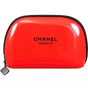CHANEL 香奈兒 豔紅漆皮化妝包(小)(MAKE UP)(公司貨)