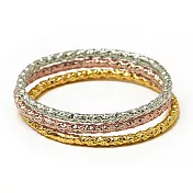 Dogeared 圓滿圈 金銀玫瑰金 閃亮手工 三環戒指 karma sparkle rings  金