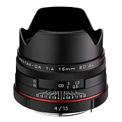 PENTAX HD DA 15mm F4 ED AL Limited 【公司貨】 黑