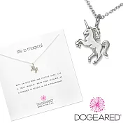 Dogeared 獨角獸 unicorn 生命充滿魔力 銀色許願項鍊