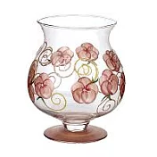 Madiggan手工彩繪玻璃玫瑰曲線花瓶-粉紅色