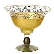 Madiggan手工彩繪玻璃托斯卡尼高架燭台- 金黃色