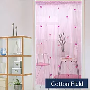 棉花田【彩蝶】造型落地線簾-粉色(90x230cm)