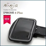 【東京御用Ninja】iPhone 6 Plus經典款（5.5吋）運動型手機臂帶保護套（黑色）