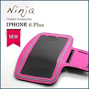 【東京御用Ninja】iPhone 6 Plus經典款（5.5吋）運動型手機臂帶保護套（桃紅色）