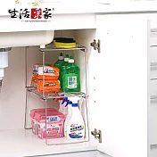 【生活採家】臺灣製304不鏽鋼廚房可堆疊ㄇ型收納架(2入裝)#99255