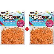 【美國Cra-Z-Art】Cra-Z-Loom 彩虹圈圈編織 橡皮筋補充包 橘黃x2包
