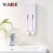 【生活採家】幸福手感經典白500ml雙孔手壓式給皂機#47002