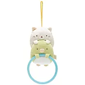 San-X 角落公仔緊緊窩角落系列毛絨公仔毛巾架。羞羞貓+企鵝君